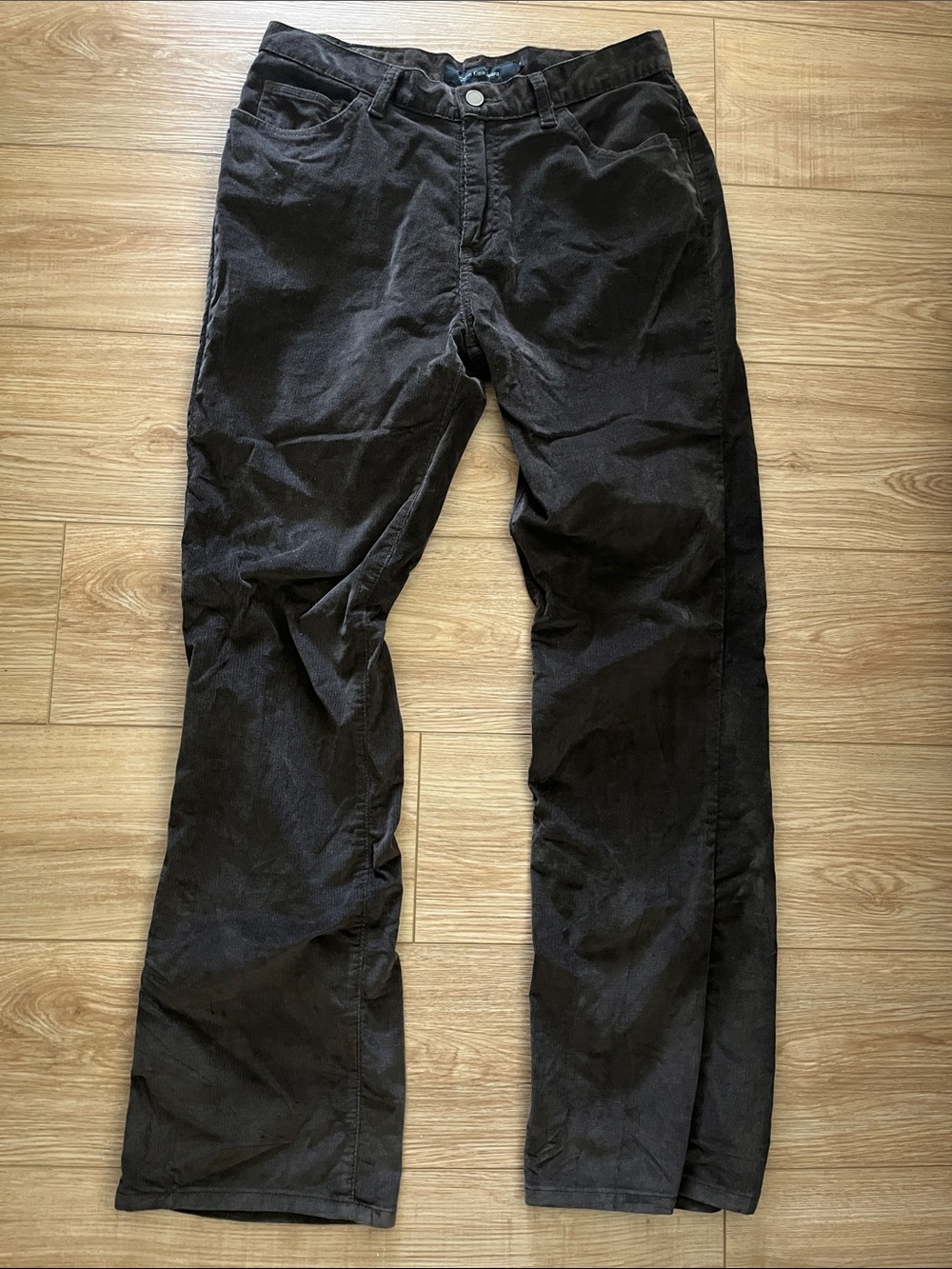 Vintage Y2K Calvin Klein Jeans chocolate brown corduroy bootcut pants